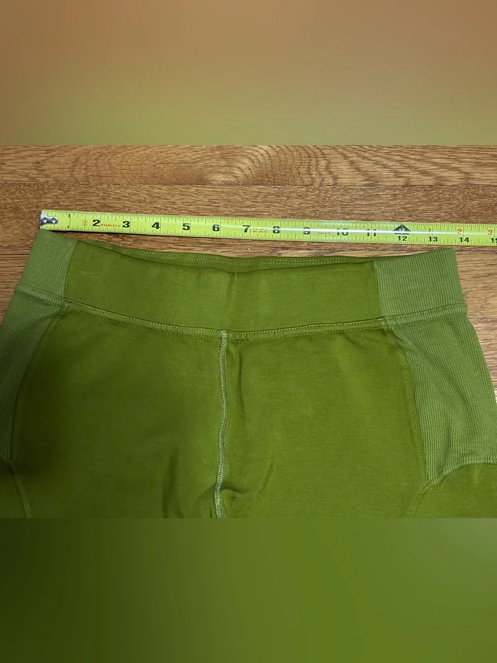 Free People Olive Green Skinny Joggers with Ribbing and Ankle Zippers